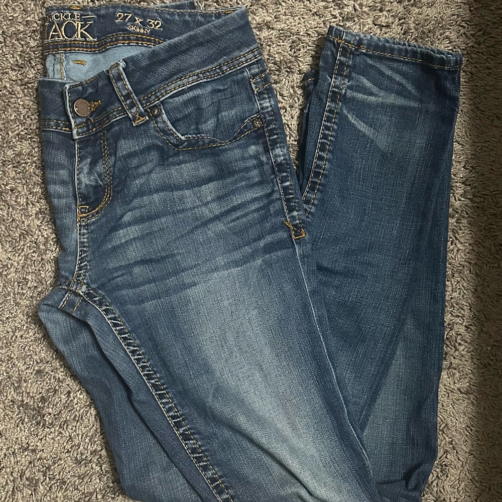 Buckle Women's Dark Blue Skinny Jeans